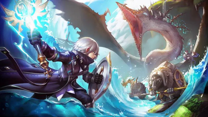 Dragon Nest anime çizimi: Deniz Ejderhası ile savaş